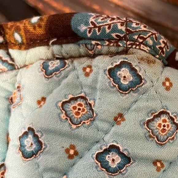 Vera Bradley Betsy Java Blue Boho Floral Cotton Womens Bag - Picture 6 of 6